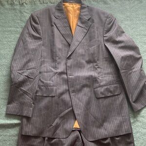 Sean John Charcoal Pinstripe Suit
